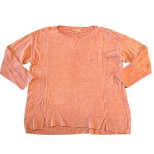 Barefoot Dreams Cozychic Ultra Lite Dockside Pointelle Pullover‎ Amberglow 1X